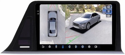 Магнитола для Toyota C-HR 2019-2023 (правый руль, вместо 230x130мм) - FarCar BX9-360-9549RF4 монитор 9.5" 2K QLED на Android 13, 6Гб+128Гб, CarPlay, 4G SIM-слот, 4 камеры в комплекте