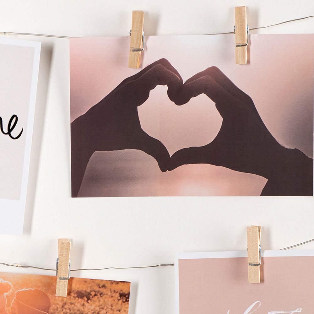 Рамка для фотографий с подсветкой Everyday, 38х38 см, белая/натуральное дерево