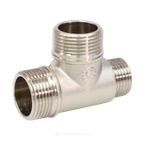 Тройник латунь никель переходной Ду 15х15х15 (1/2"х1/2"х1/2") НР/НР/НР VALFEX VF.131.N.012