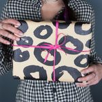 Упаковочная бумага, Крафт (0,7*1 м) Пятнистый принт, 1 шт.