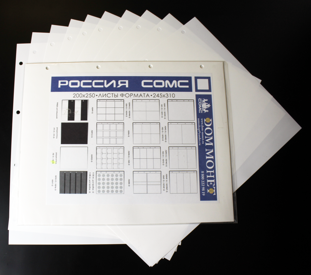 Комплект 10 разделительных листов GRAND 245*310 (СОМС)