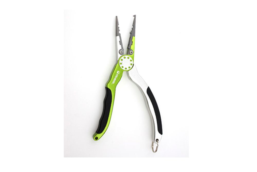 Мультиинструмент KAHARA 6.5&quot; Alminum plires Rubber-handle slim type Lightgreen/Silver