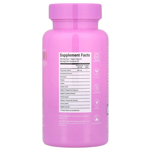 HAIRtamin, BLOATamin ™, 30 веганских капсул