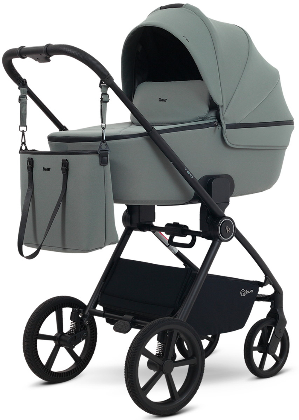 Детская коляска Rant Teo Soft 3 в 1 с автокреслом Aster Zero Black Olive