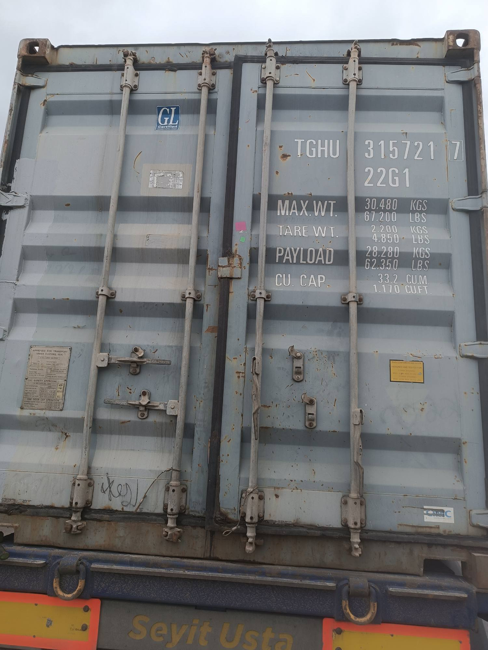 Контейнер 20 футов № TGHU3157217
