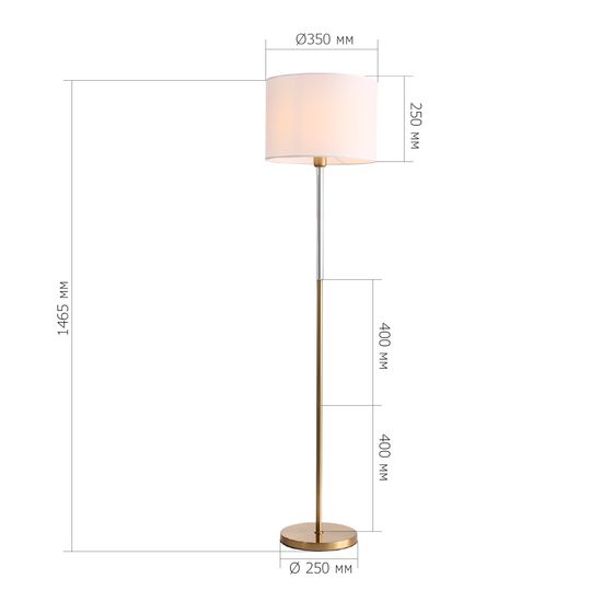 SL1404.305.01 Светильник напольный ST-Luce Латунь/Прозрачный E27*1 40W VERITAS