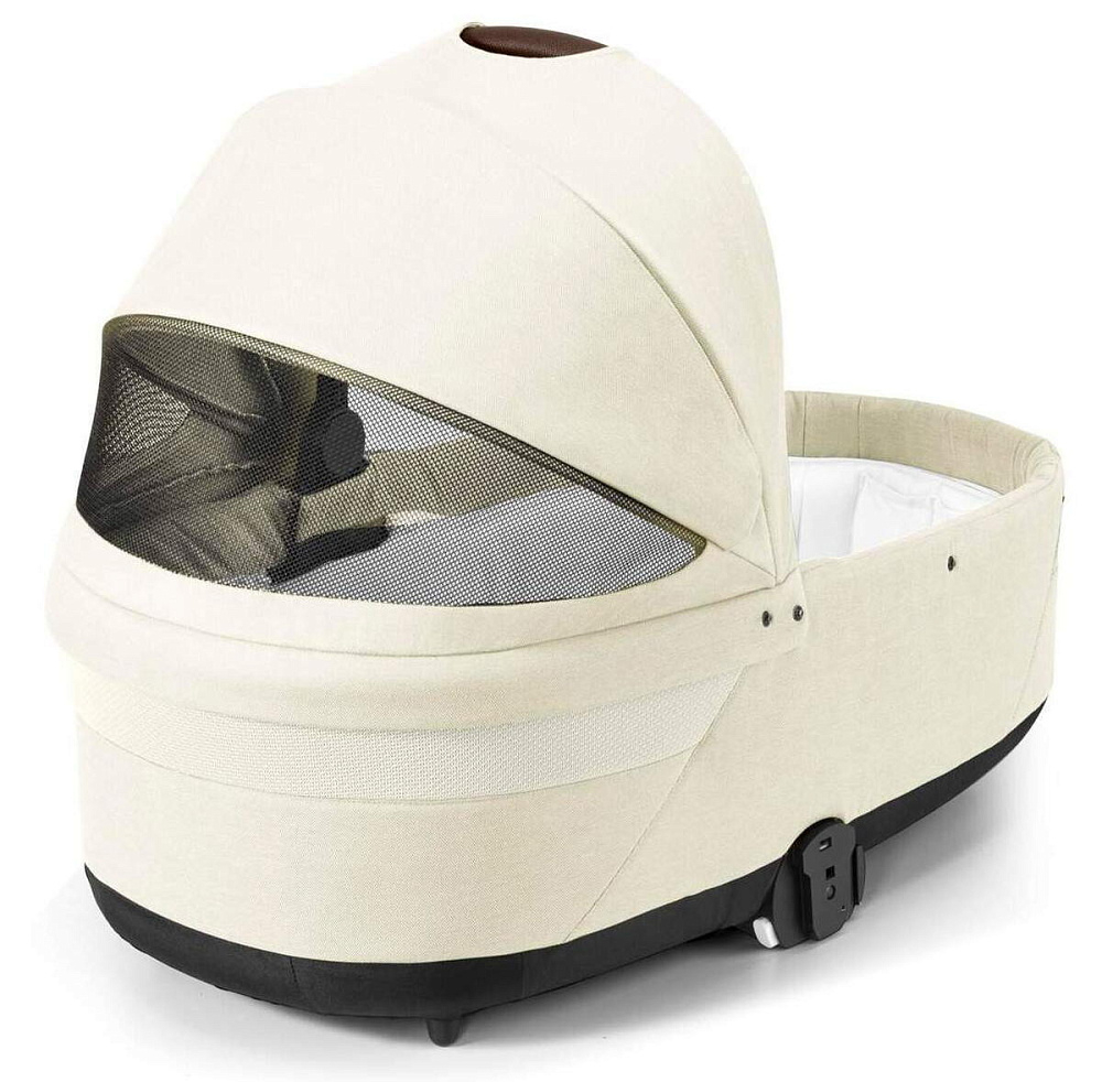 Коляска Cybex Balios S Lux TPE complete Aton S2 Hibiscus Red 3 в 1 Seashell Beige с дождевиками