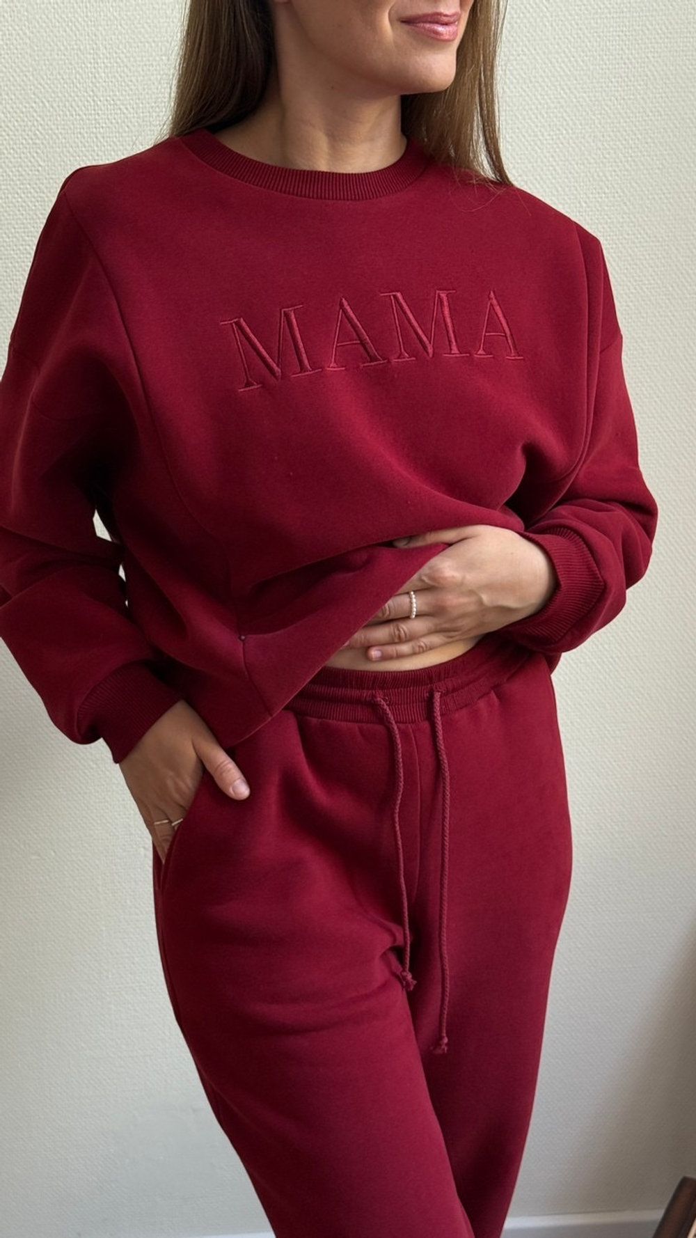 Брюки премиум утепленные, Винный