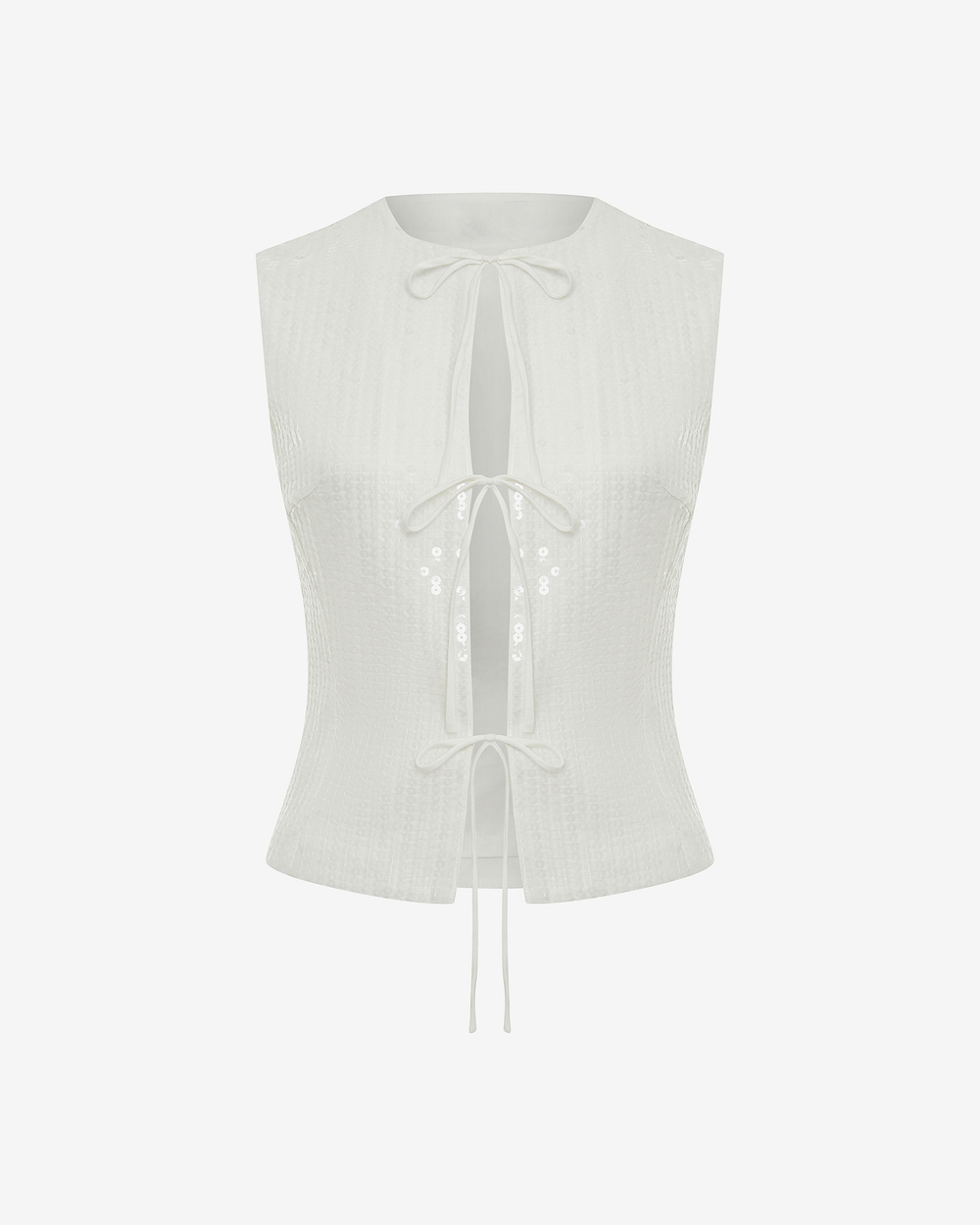 Топ из пайеток на завязках