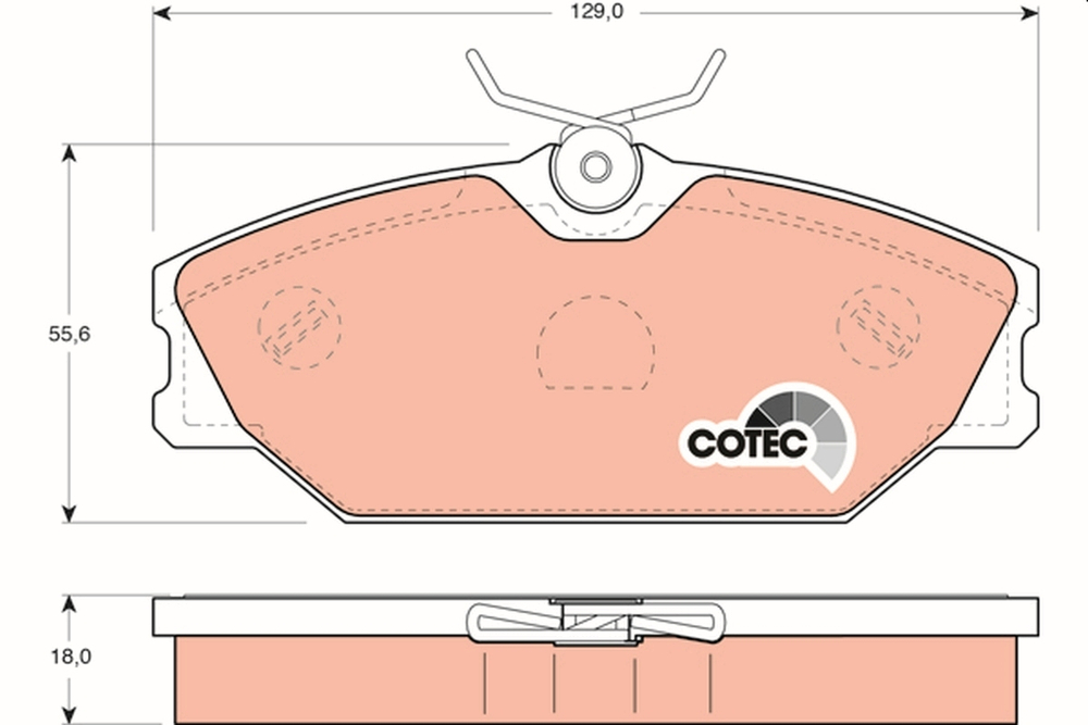 TRW - GDB1405-TRW - Brake Pad Set, disc brake