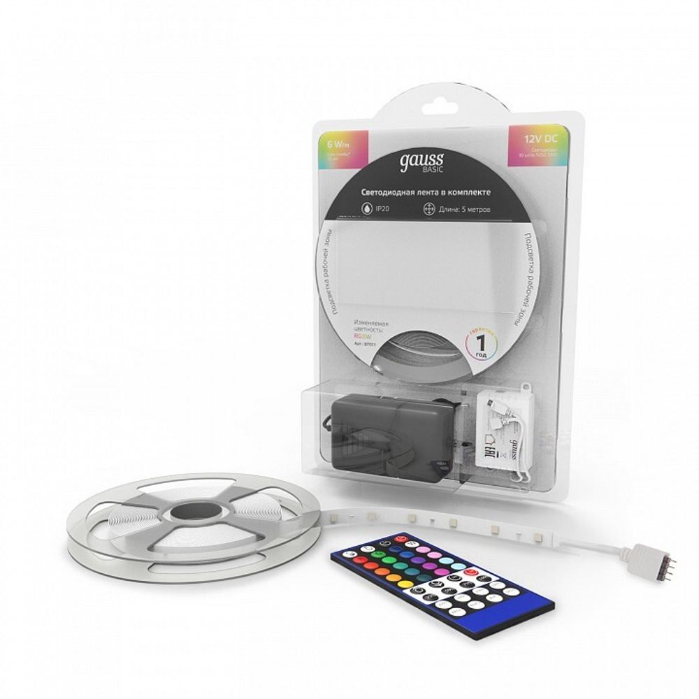 Комплект с лентой светодиодной Gauss Basic BT011