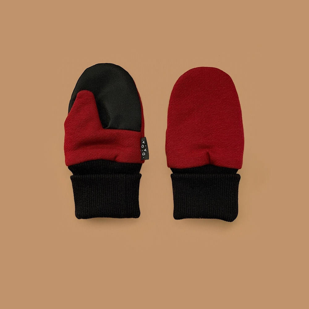 Легкие варежки (бордовый)