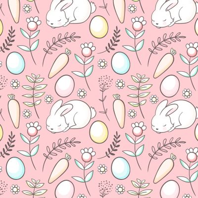 Пасхальный зайка в цветах