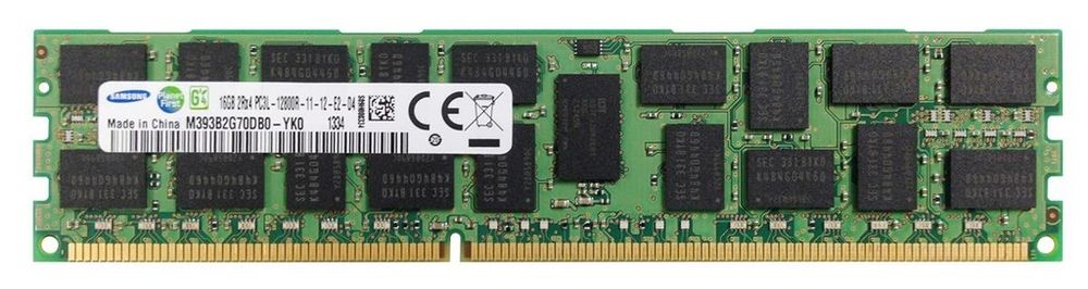 Модуль памяти DDR3 16Gb Samsung M393B2G70DB0-YK0 PC3L-12800 1600MHz ECC Reg 2R 1.35V