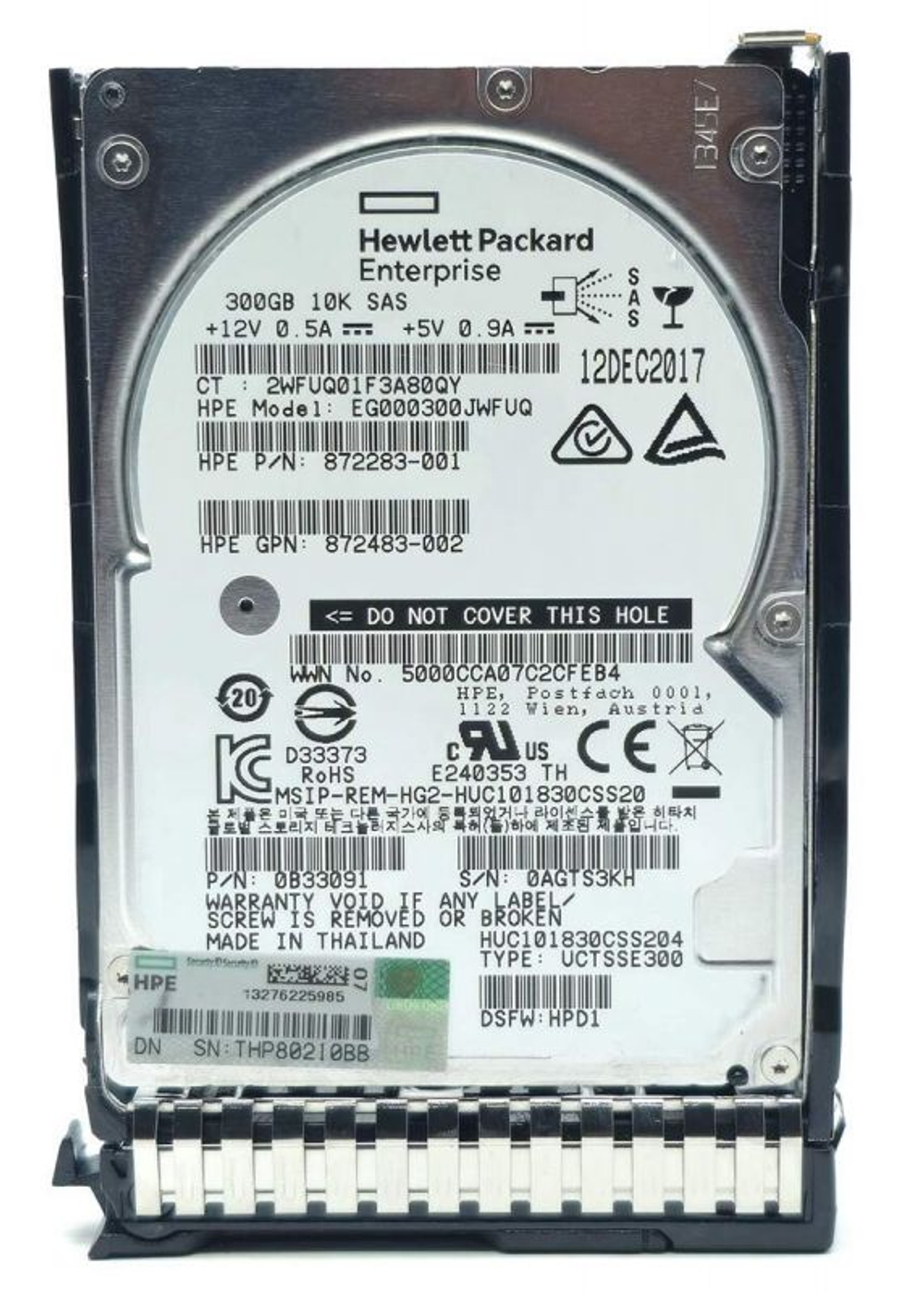 Жесткий диск HP EG000300JWFUQ 300Gb SAS 2,5" HDD. Товар уцененный