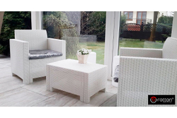 Комплект мебели NEBRASKA TERRACE Set (стол, 2 кресла), цвет белый