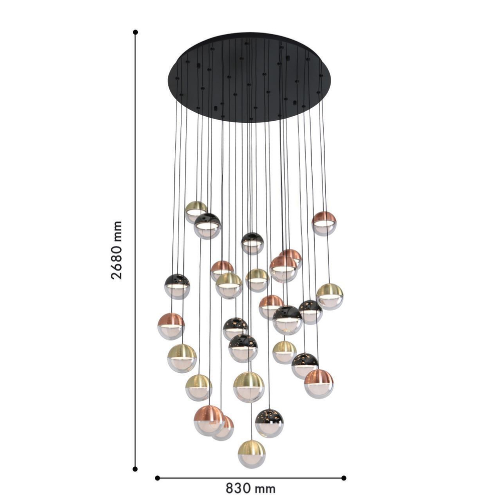Подвесной светодиодный светильник Favourite Luna 4371-27P