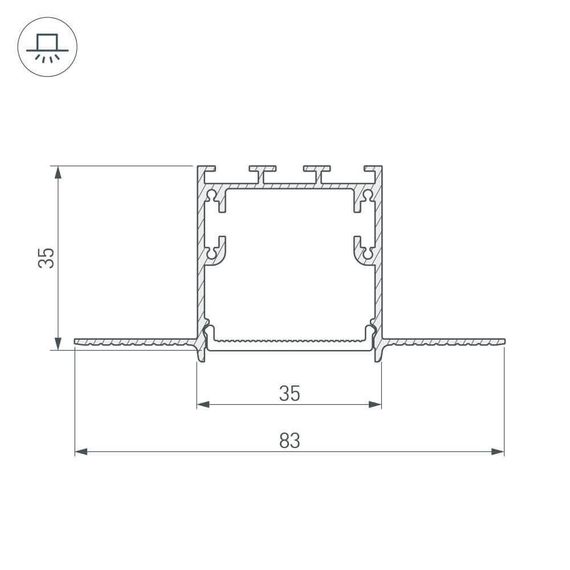Профиль Arlight SL-LINIA32-FANTOM-2000 ANOD 027158