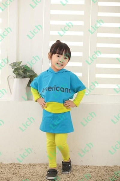 Комплект детский из леггинсов с юбкой и кофты