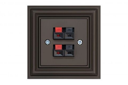 Розетка акустическая двойная коричневая омбре LIREGUS RETRO