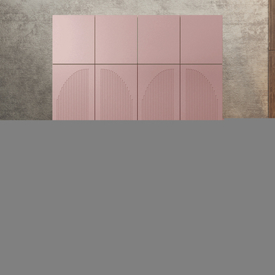 Шкаф Агератум МДФ четырехсекционный с антресолью Лайн бохо (0,27) А10017 матовая - Дуб Сонома 3025  220*50*240