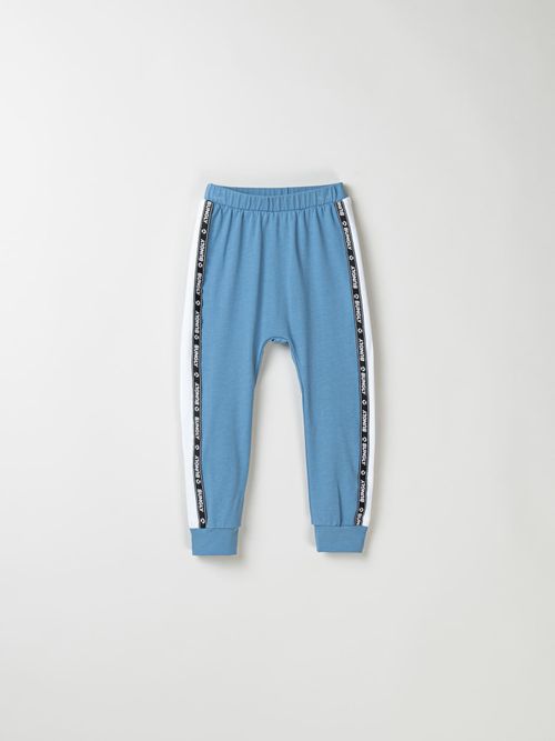 Брюки со спущенным шагом и лампасами 