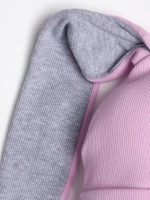 Шапка для девочек осенняя, с ушками розовая