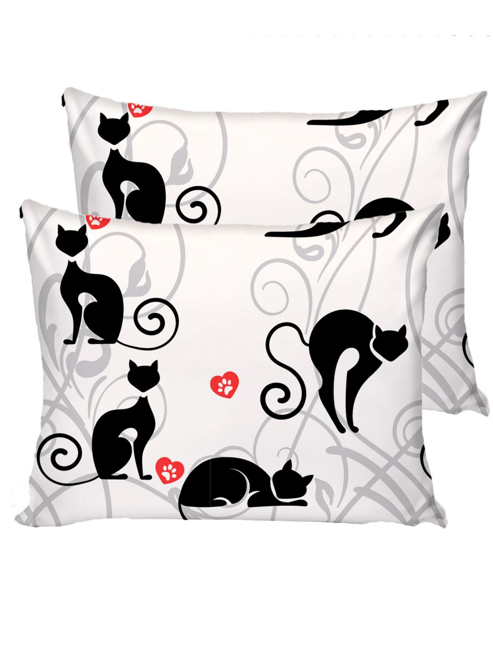 Комплект наволочек 2шт Сказка "Кошки на белом" 50х70 см