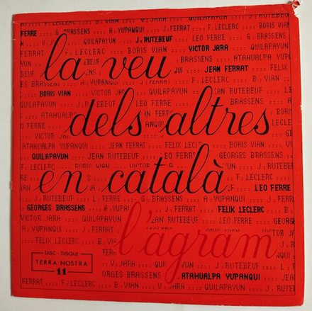 Винтажная виниловая пластинка LP L Agram La Veu Dels Altres En Catala (France 1983)