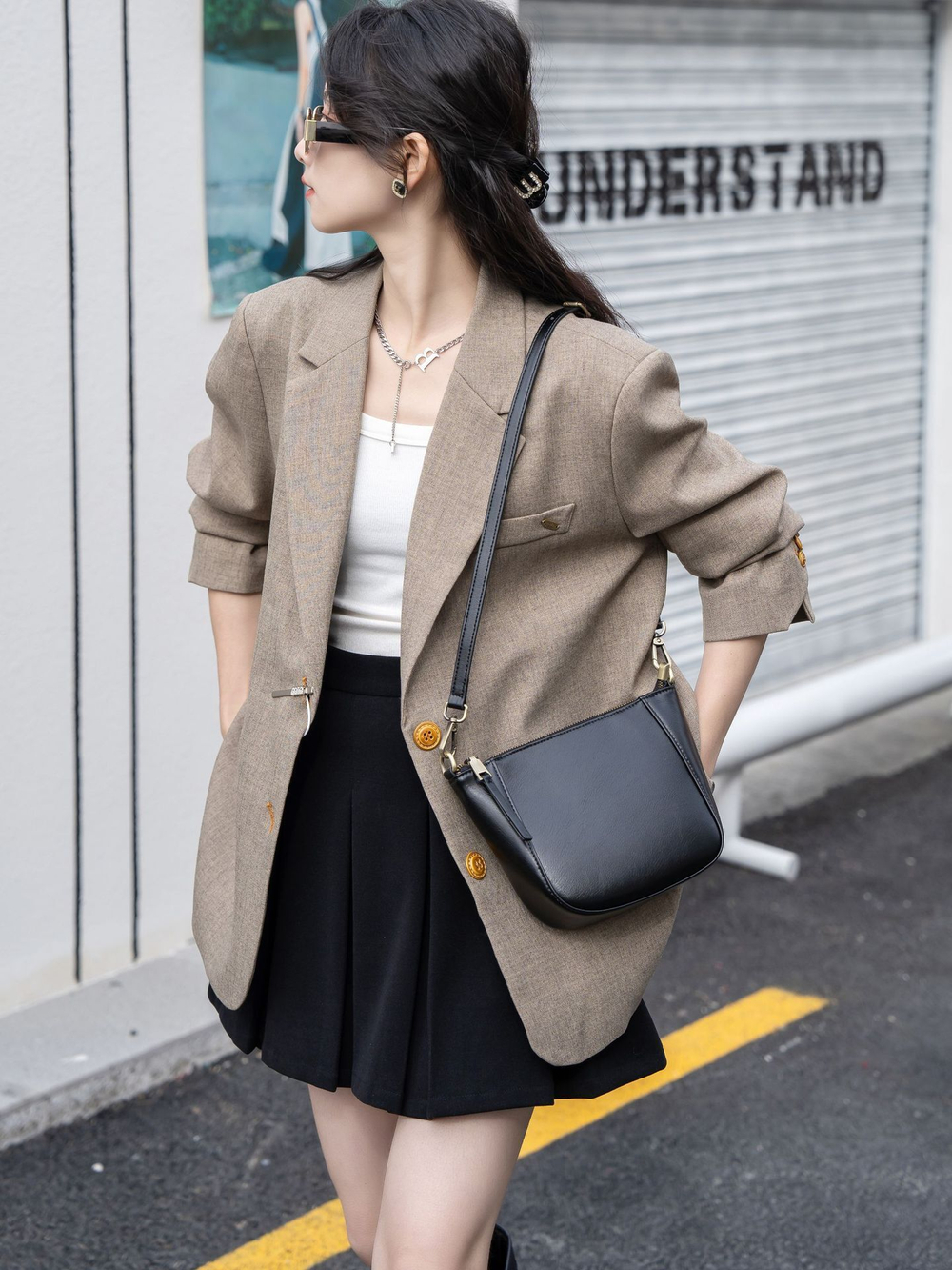 сумка женская натуральная кожа через плечо кросс боди маленькая