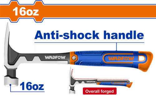 Молоток-гвоздодер 450 гр (6/12) WADFOW WHM8116