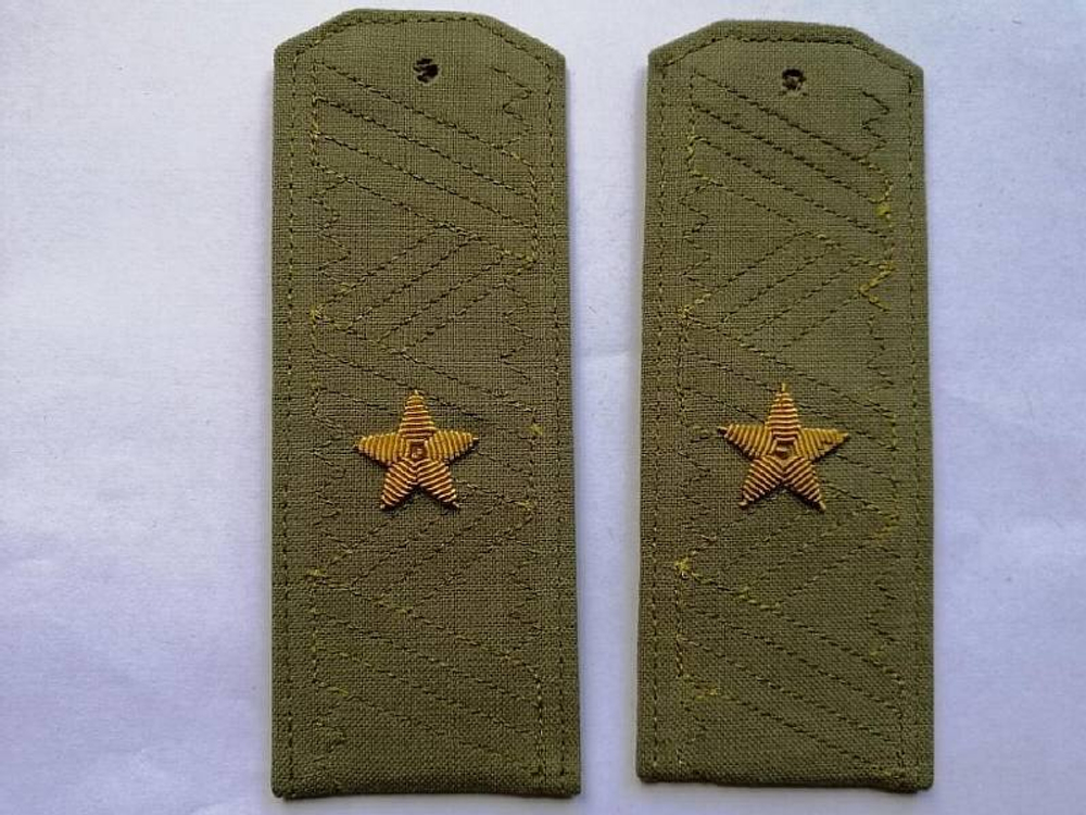 Погоны генерал-майор оливковые с желтой звездой