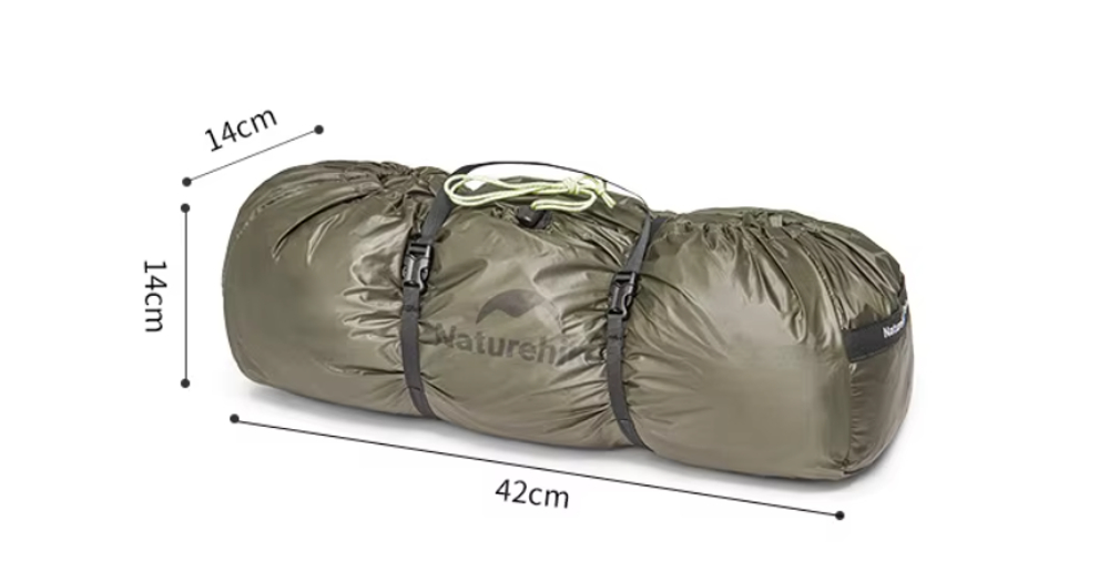 Палатка Naturehike Opalus Si 2-местная, алюминиевый каркас, темно-зеленая