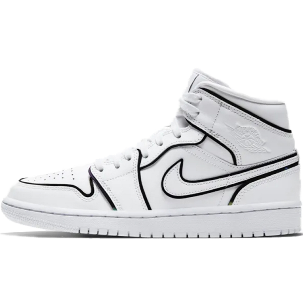 Кроссовки Air Jordan 1 Mid Iridescent Reflective White