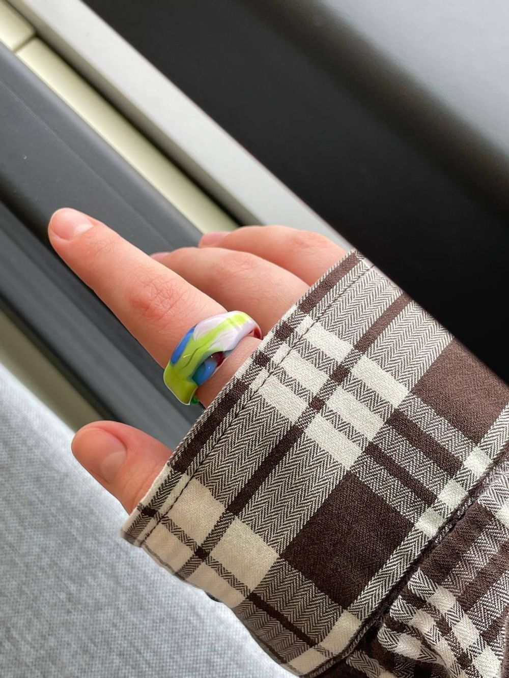 Кольцо Акварель 2, стекло