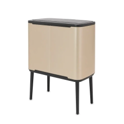 Brabantia Контейнер для мусора Bo Touch 3x11l для переработки металлического золота