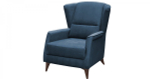 Кресло для отдыха Эшли велюр темный лазурный
