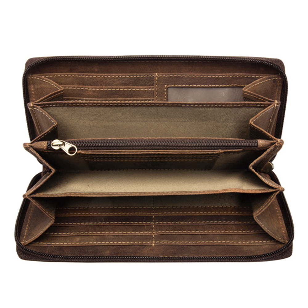 Бумажник Klondike Mary, коричневый, 19,5x10 см