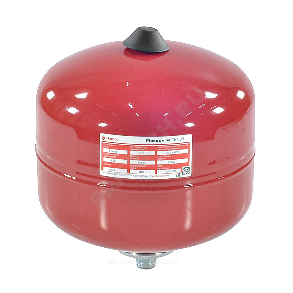 Бак расширительный мембранный для отопления 80 л 6 бар 3/4" НР Flexcon R Flamco 16083RU