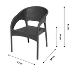 Кресло пластиковое Ola Dom арт.K-GS03 (антрацит)