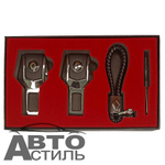 Заглушка ремня безопасности "РЕНО" НАБОР ( 2заглушки+брелок+отвертка)