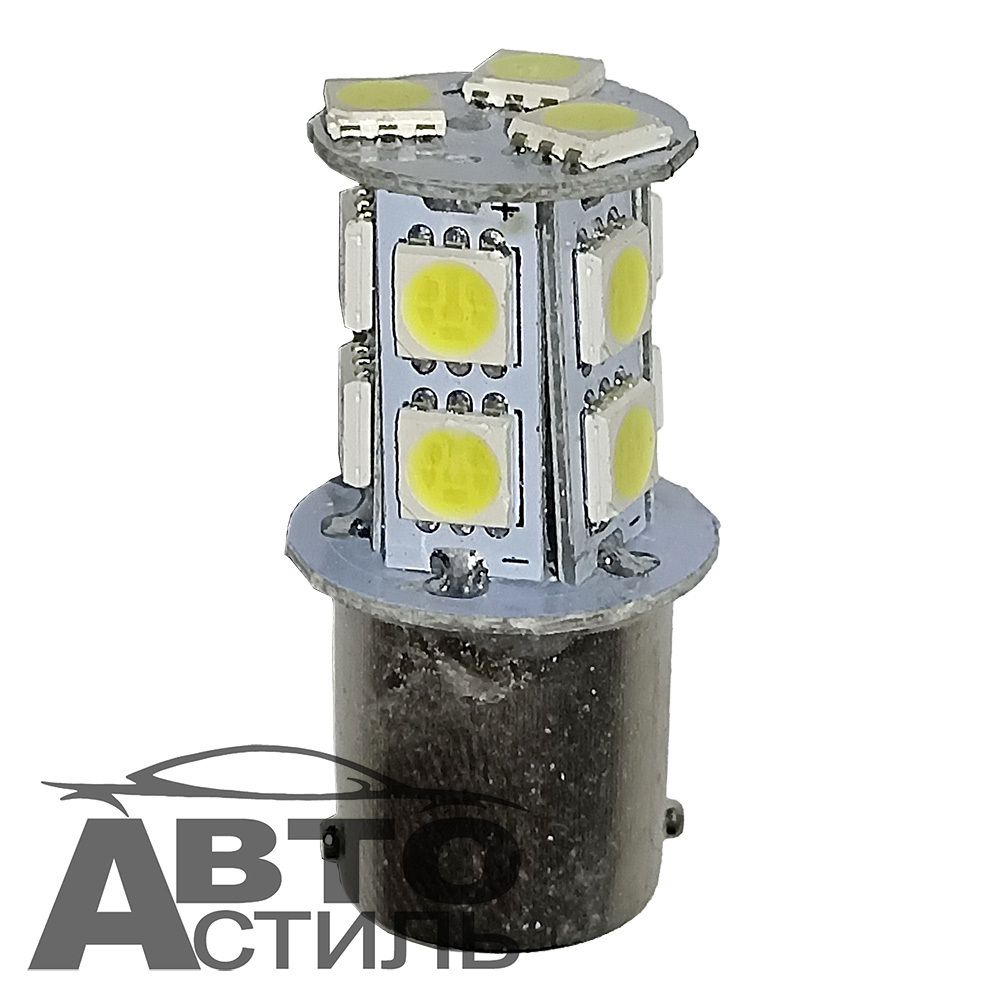 Светодиод 12V T25  13SMD 5050 WHITE (2ряда) 3+10  1но конт