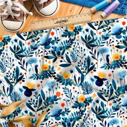 Ткань премиум бифлекс атмосферные мотивы природы