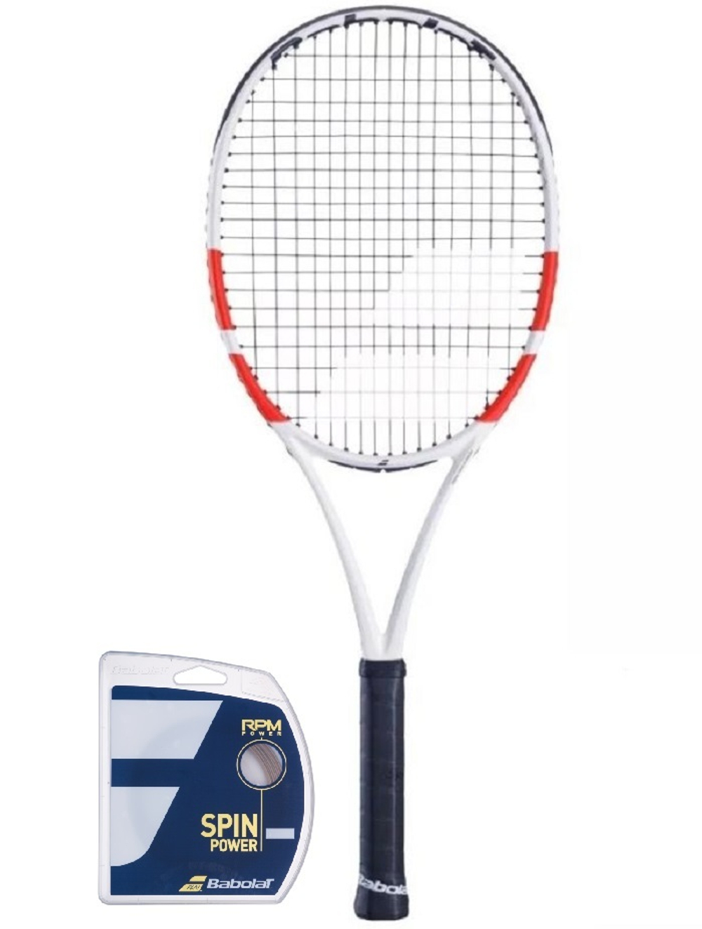Теннисная ракетка Babolat Pure Strike 100+ Струны + Натяжка