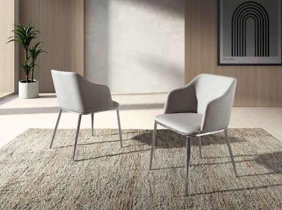 Серый тканевый стул модель 4050