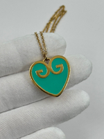 Кулон Сердце с бирюзовой эмалью Givenchy