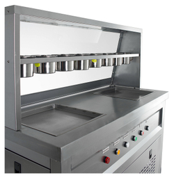 Фризер для жареного мороженого Foodatlas KCB-2F (контейнеры, стол для топпингов)