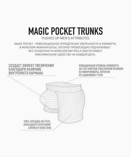 Трусы мужские боксеры (1 шт) Atlantic MH-1200, хлопок, белый