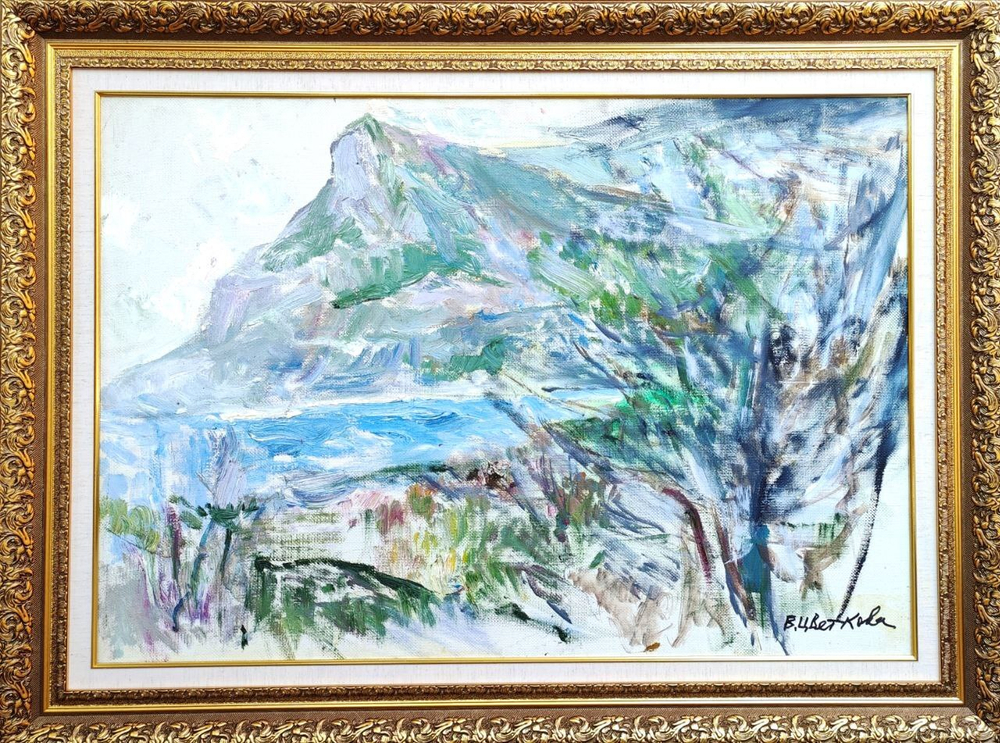 Картина Цветковой В.П. "Бухта Ласпи" холст/масло 70х100