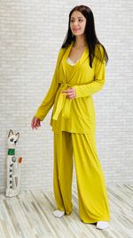 костюм-тройка из шёлк-стрейч